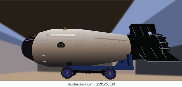 nuclear weapon illustration vector in Ukraine and Russia war