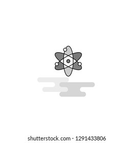 Nuclear Web Icon. Flat Line Filled Gray Icon Vector
