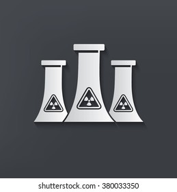 Nuclear,Industry design on clean background,vector