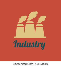 nuclear,power over orange background vector illustration