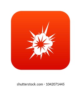 Nucleate explosion icon digital red for any design isolated on white vector illustration