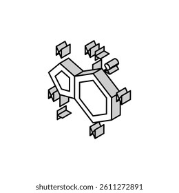 nucleic acid bases biochemistry isometric icon vector. nucleic acid bases biochemistry sign. isolated symbol illustration
