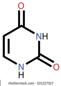 Nucleobase uracil structural formula