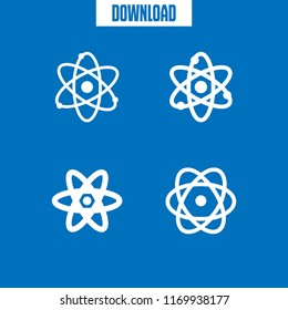 nucleus icon. 4 nucleus vector set. atom and atomic orbitals icons for web and design about nucleus theme