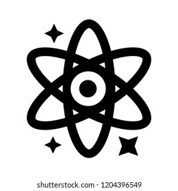 nucleus icon. atom icon, atom vector symbol, chemistry & science research