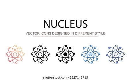 Diseño de icono de núcleo con fondo blanco Ilustración de stock