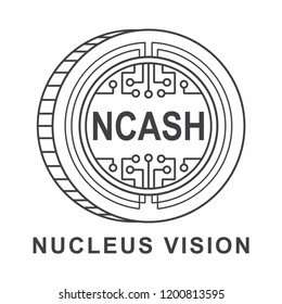 nucleus vision coin  Cryptocurrency  icon outline