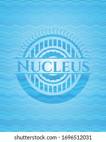 emblema del concepto de agua de núcleo. Ilustración vectorial. Detallado.
