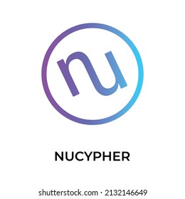 NuCypher Cryptocurrency token icon. NU token symbol. Cryptocurrency vector icon. Flat Vector illustration - Vector