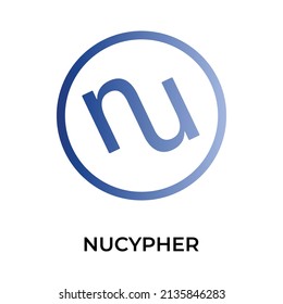 NuCypher Cryptocurrency token icon. NU token symbol. Cryptocurrency vector icon. Flat Vector illustration - Vector