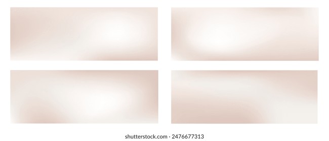Degradado suave de color beige, nude. Conjunto de fondo de degradado de Vector simple