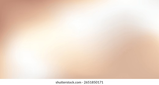 Plano de fundo de gradação de cor nua. Fundo pastel bege e rosa neutro cremoso. Borrão delicado da seda do vetor com efeito de brilho suave do taupe. Trendy suave bg