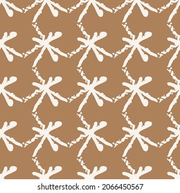 Vector de color de desnudo con fondo de panel de patrón sin soldadura. Colores marrones y beige de diseño minimalista. Comprobar elementos de diseño pintados a mano de pincel