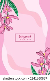 nude colored background design with floral image