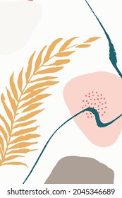 Nude Decoration Set Vector Memphis Background. Organic Sketch Wallpaper. Shapes Abstract Design. Blue and Pink Brush Graphic Backdrop.