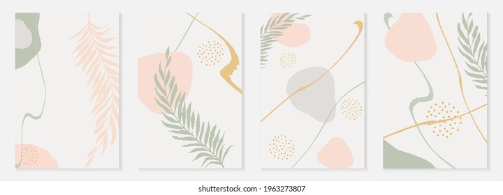 Vector de conjunto de dibujo desnudo Memphis fondo. Invitación gráfica de esbozos dorados y grises. Textura de verano de pincel rosa y beige.