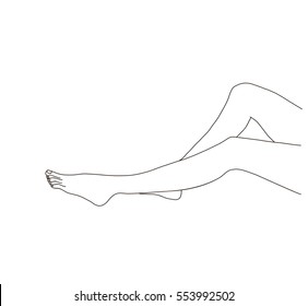 Nude Females Legs Line Drawing Illustration Stock Vector Royalty Free Shutterstock