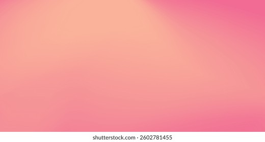 Nude gradient. Abstract light peach, pink color vector banner. Blurred light fresh orange gradient background. 