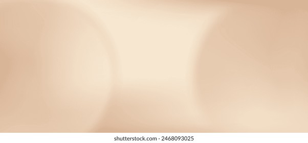 Nude gradient bg. Abstract beige sphere background. Soft pastel circular minimal color gradation with ball illustration. Modern 3d blur brown ivory wallpaper. Neutral warm geometric backdrop panorama