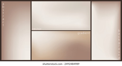 Nude gradient. Collection of aesthetic abstract background with beige, pink, pastel, soft blurred pattern. Great for social media stories, album covers, banners, templates for digital marketing