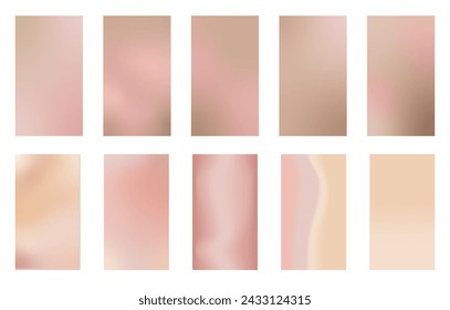Degradado desnudo. Conjunto de fondo desnudo pastel, diseño moderno del vector del gradiente. Pantalla de moda