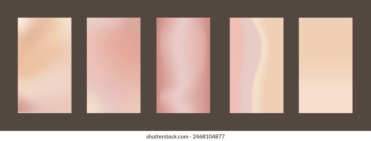 Degradado desnudo. Conjunto de fondo desnudo pastel, diseño moderno de Vector degradado. Pantalla de moda