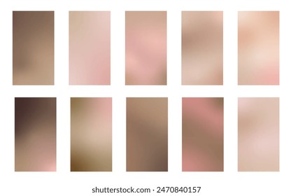 Degradado desnudo. Conjunto de fondo desnudo pastel, diseño moderno de Vector degradado. Pantalla de moda