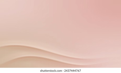 Nude gradient. Pastel nude background with soft wave, modern vector gradient design