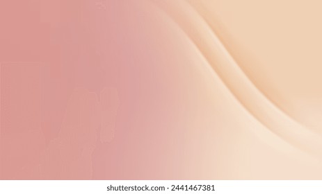 Nude gradient. Pastel nude background with soft wave, modern vector gradient design