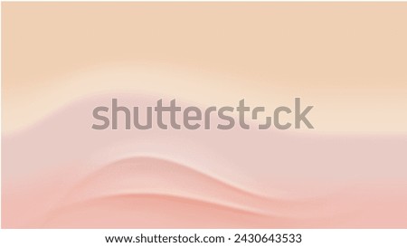 Nude gradient. Pastel nude background with soft wave, modern vector gradient design