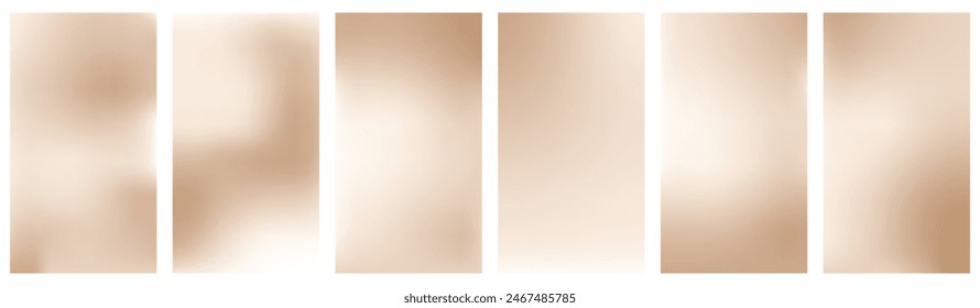 Degradado desnudo. Fondos beige pastel. Abstractas telón de fondo suave. Conjunto de Anuncios para las redes sociales. Fondo de pantalla de desenfoque mínimo. Ilustración vectorial de moda.