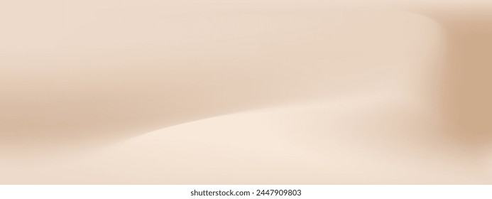 Nude Gradient. Pastel tone Background. Soft color backdrop. Modern beige wallpaper. Abstract Vector illustration.
