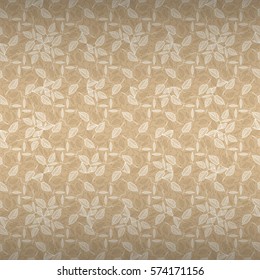 Nude light beige decorative seamless pattern in nature style.