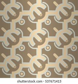 Nude light beige fancy seamless pattern in tribal style.
