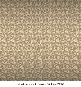 Nude light beige geometric seamless pattern in tribal style. Vector background. Flat tessellated repeatable backdrop. Classic decor.