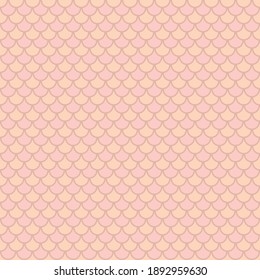 Nude pastel geometric seamless repeat pattern design, fish scale pattern background.