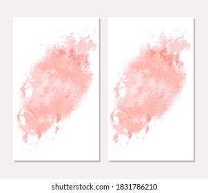 Desnudo trazo de pincel rosa pintado fondo con textura de pincel de color agua. Plantilla de diseño perfecta para banner web, publicaciones en medios sociales, portada destacada, boda, ducha de bebé, tarjeta de invitación
