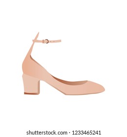 Nude shoes isolated. Clothes vector design