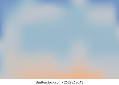 Nude soft sky abstract neutral gradient background. Fluffy cloud vibrant pastel sunset. Blurred light and pale backdrop.