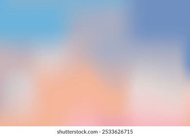 Fondo de gradiente neutro abstracto de cielo suave desnudo. Nube esponjosa y vibrante puesta de sol pastel. Luz borrosa y fondo pálido.
