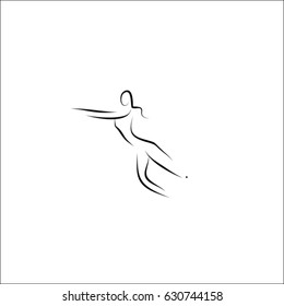 Nude Woman Vector Line Illustration Shutterstock