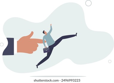 Nudge theory, reminder or guidance to encourage people to make decision or improve behavior, effective way for personal improvement concept.flat design.illustration with people.