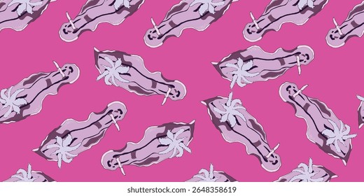 Nudibranchs isolated on pink yellow and blue background. Vector illustration. Sea animals, underwater  wild life. Childish clothes design.