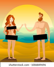 Nudist Beach Couple