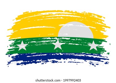 Nueva Esparta Island flag in real proportions and colors, vector image