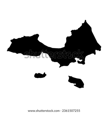 Nueva Esparta state map, administrative division of Venezuela.
