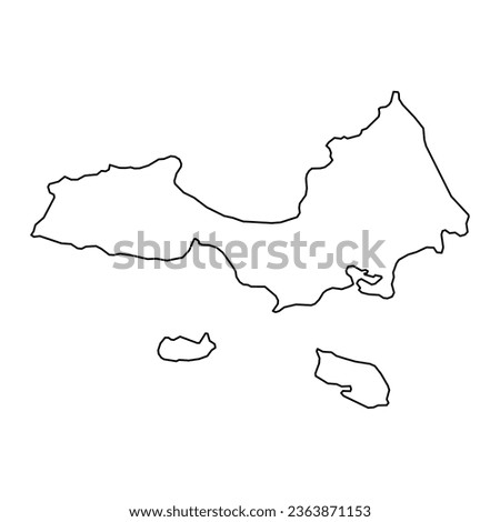 Nueva Esparta state map, administrative division of Venezuela.