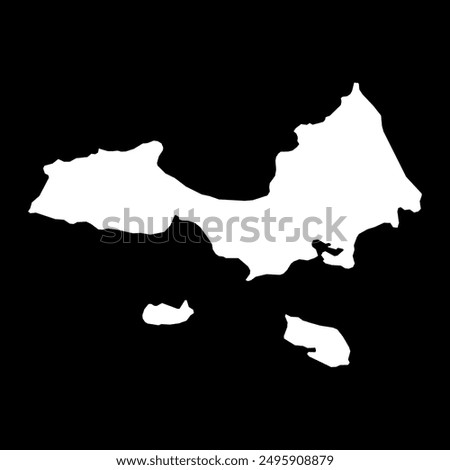 Nueva Esparta state map, administrative division of Venezuela.