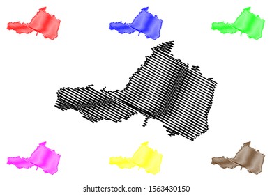 Nueva Segovia Department (Republic of Nicaragua, Departments of Nicaragua) map vector illustration, scribble sketch Nueva Segovia  map