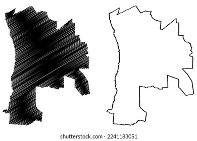 Nuevo Casas Grandes municipality (Free and Sovereign State of Chihuahua, Mexico, United Mexican States) map vector illustration, scribble sketch Nuevo Casas Grandes map